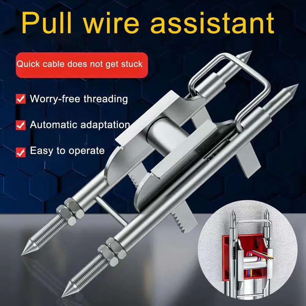 Wire Threading Aid Tool&Pulley Cable Puller Electrician Fast Threading Tool Universal Pulley Lead Wire Traction Auxiliary Device