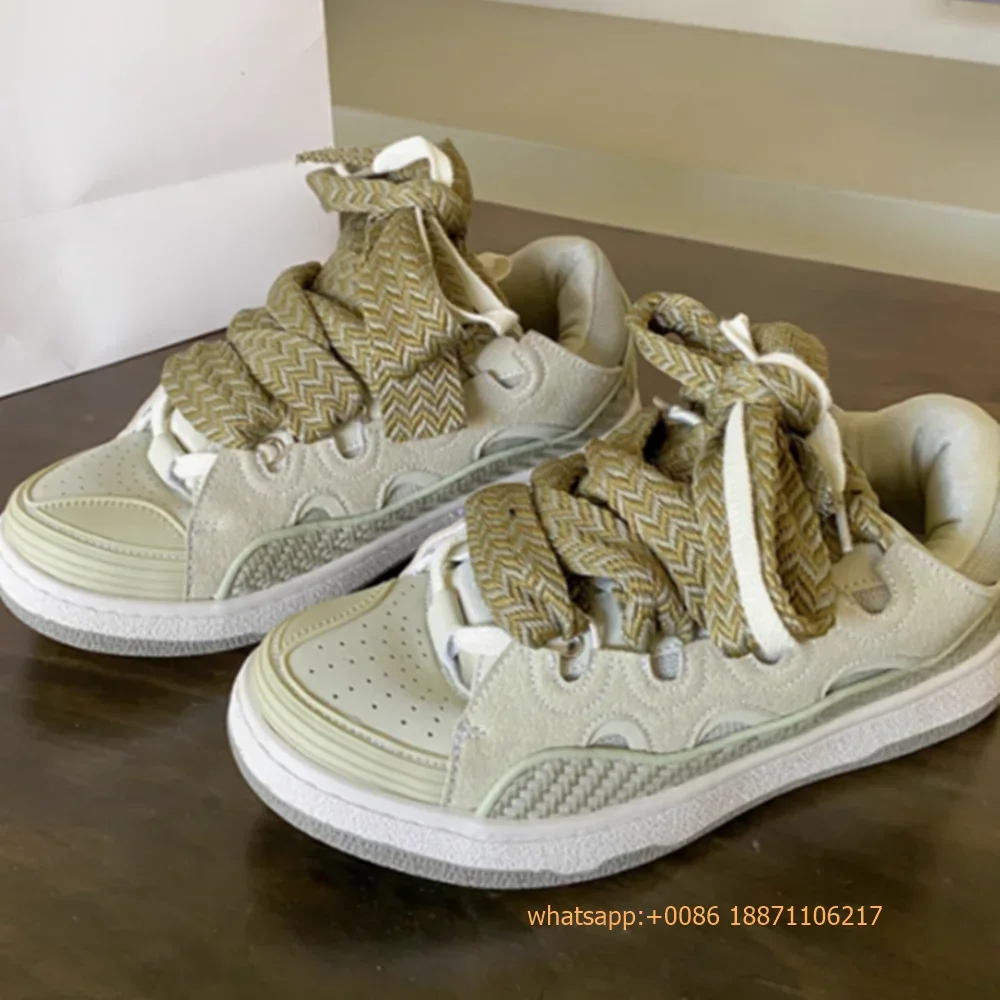 Mixed Color Thick Sole Sports Casual Shoes 2024 Summer New Round Toe Lace Up Street Fashion Sneakers Ladies Running Short Boots