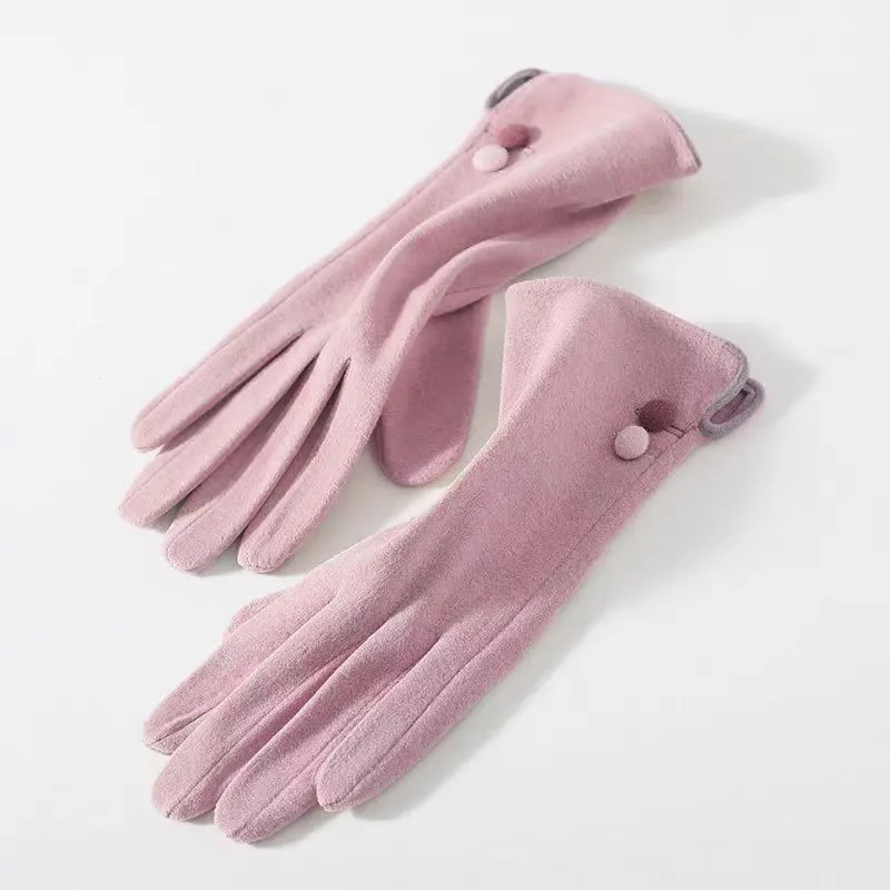 Winter Cold Resistant Derun Fleece Gloves Windproof Touchscreen Compatible for Women Outdoor Cycling Sports