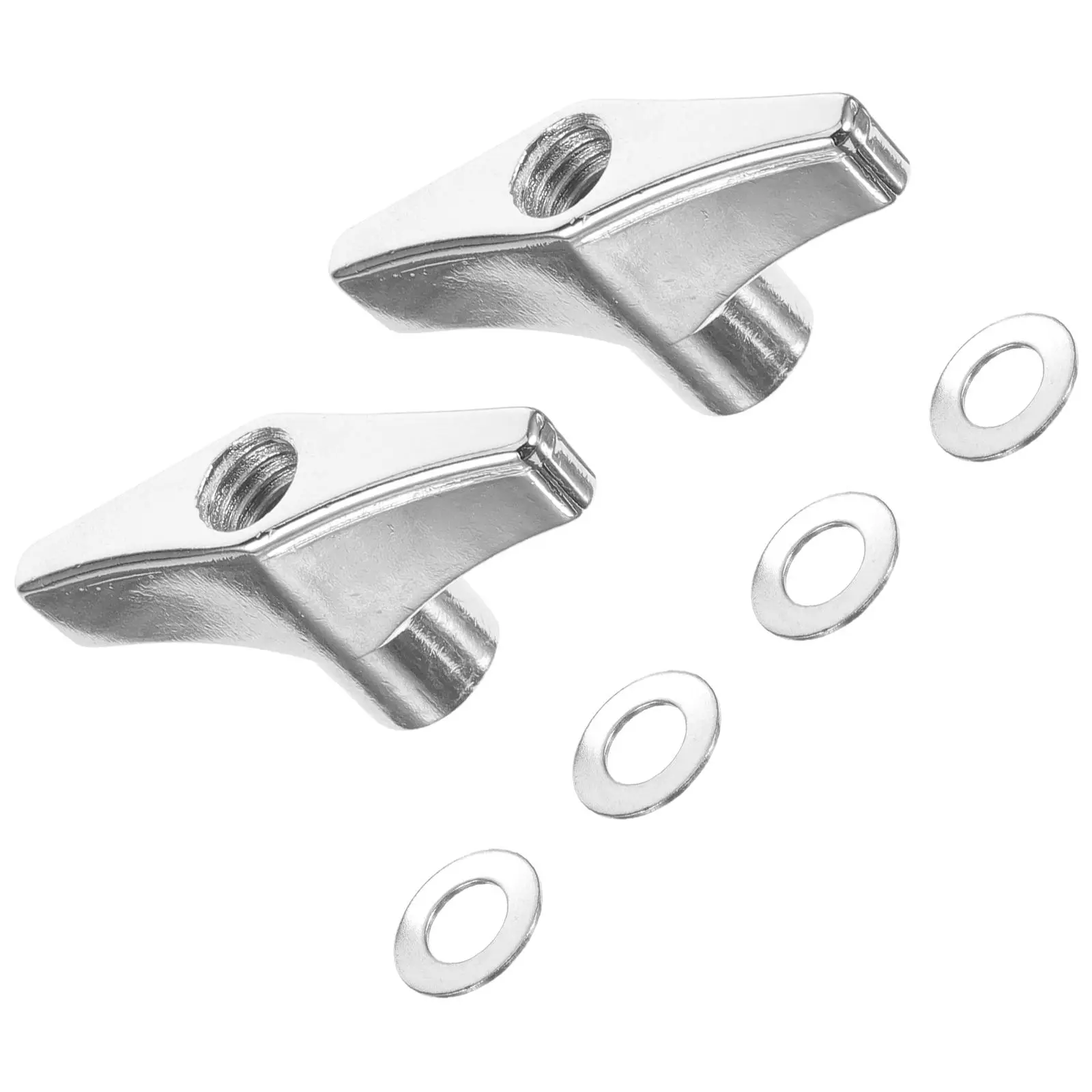 

2pcs Metal Nuts Fasteners Hand Metal Fastener Tighten Drum Hardware Replacement Accessories Marching Horn Instrument