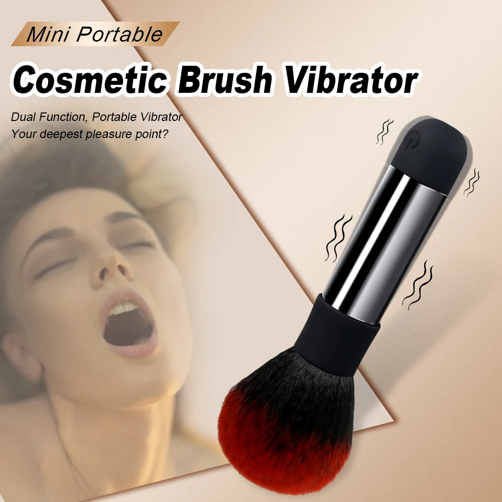 Brush do makijażu G Spot Vibrator Sex Toys Potężny wibrujący stymulator pochwy i sutków Orgazm Bezprzewodowe ładowanie USB AV Stick Massager