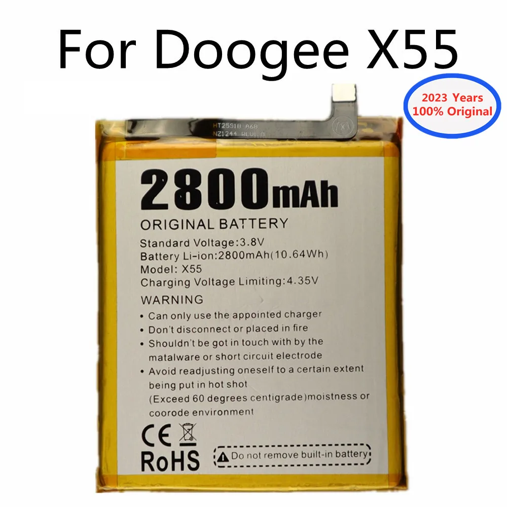 

2023 years 100% Original 2800mAh X55 Battery For DOOGEE X55 X 55 High Quality Mobile Phone Batteries +Tracking number in stock