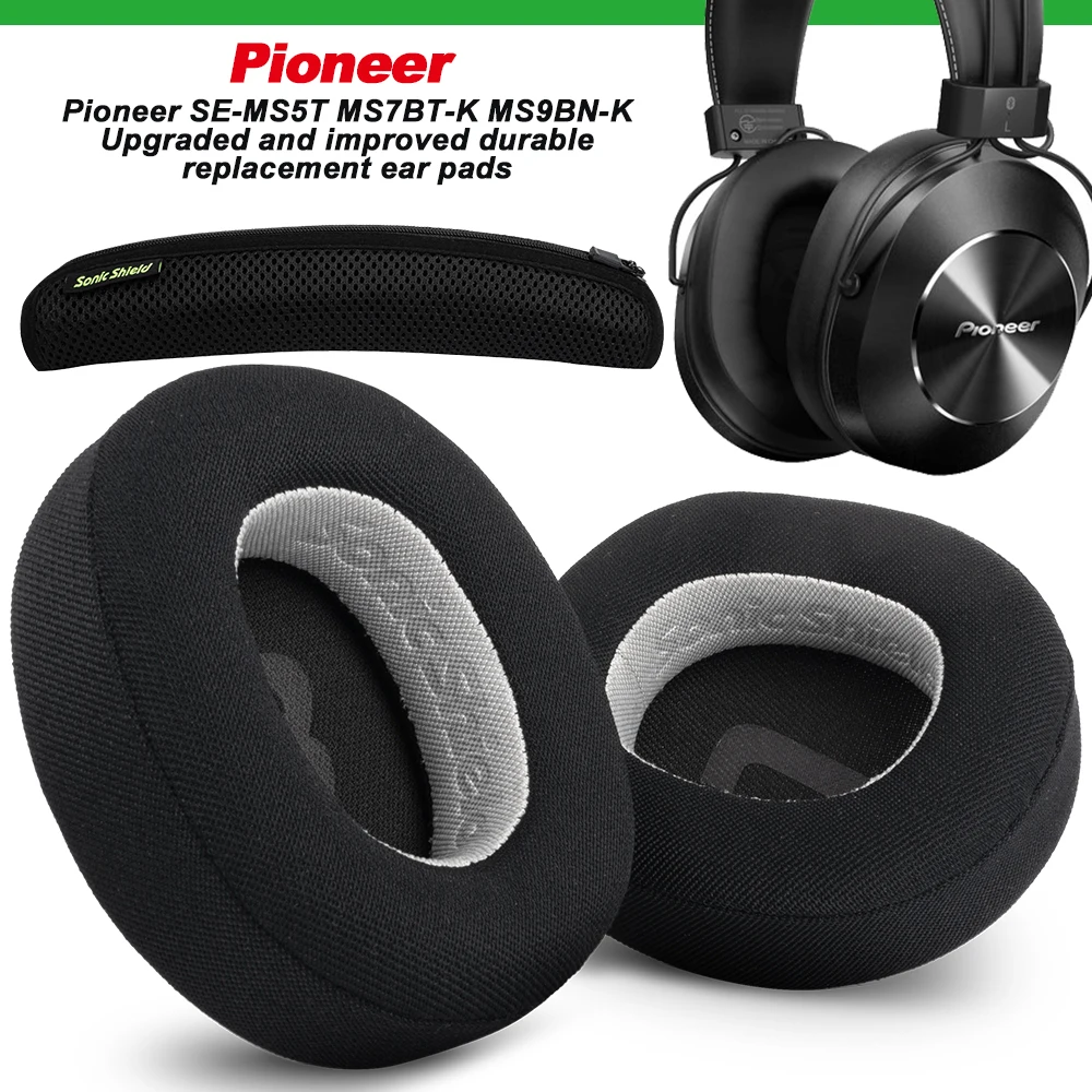 Coussinets d'écouteurs de remplacement pour Pioneer SE-MS5T MS7BT-K MS9BN-K, protège-oreilles en maille à mémoire de forme, couvre-oreilles en éponge protéinée
