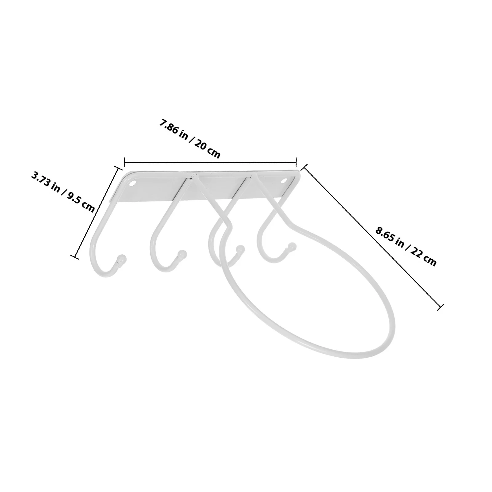 قطعة واحدة من رف تخزين الكرة المثبت على الحائط من الحديد القوي، خطاف لاصق سهل التركيب لحامل كرة السلة مع خطاف