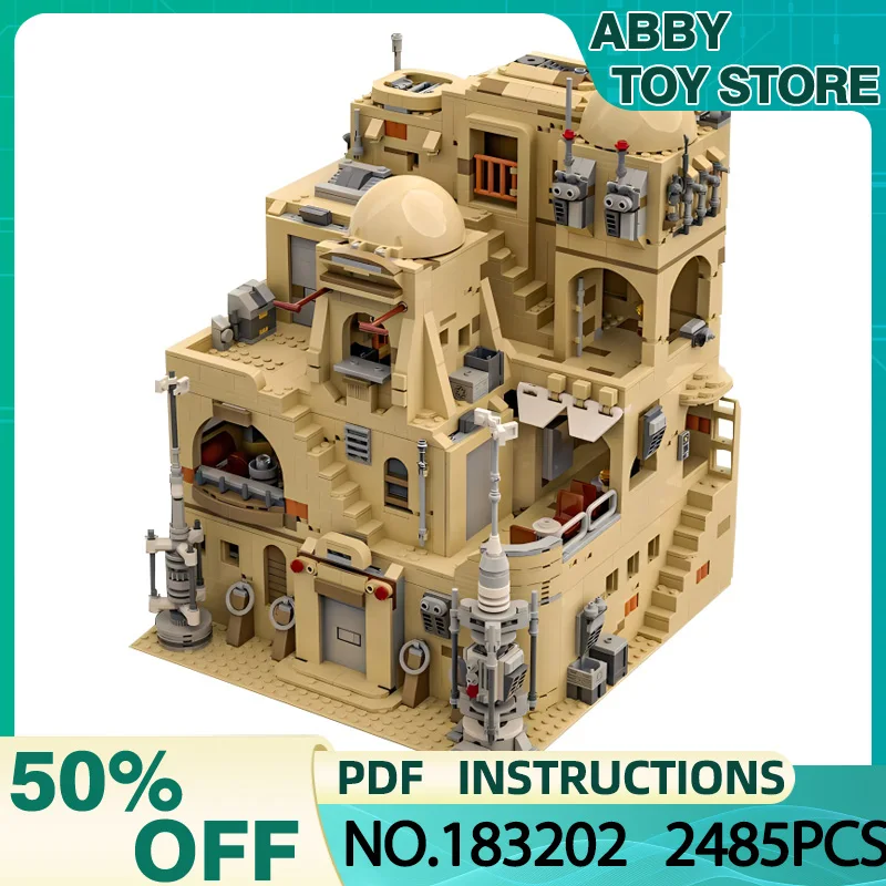 MOC-183202 City Street View Desert Architecture Mos Cantina Model Building Bricks Blocks Assembly Toys Christmas Gifts For Kids