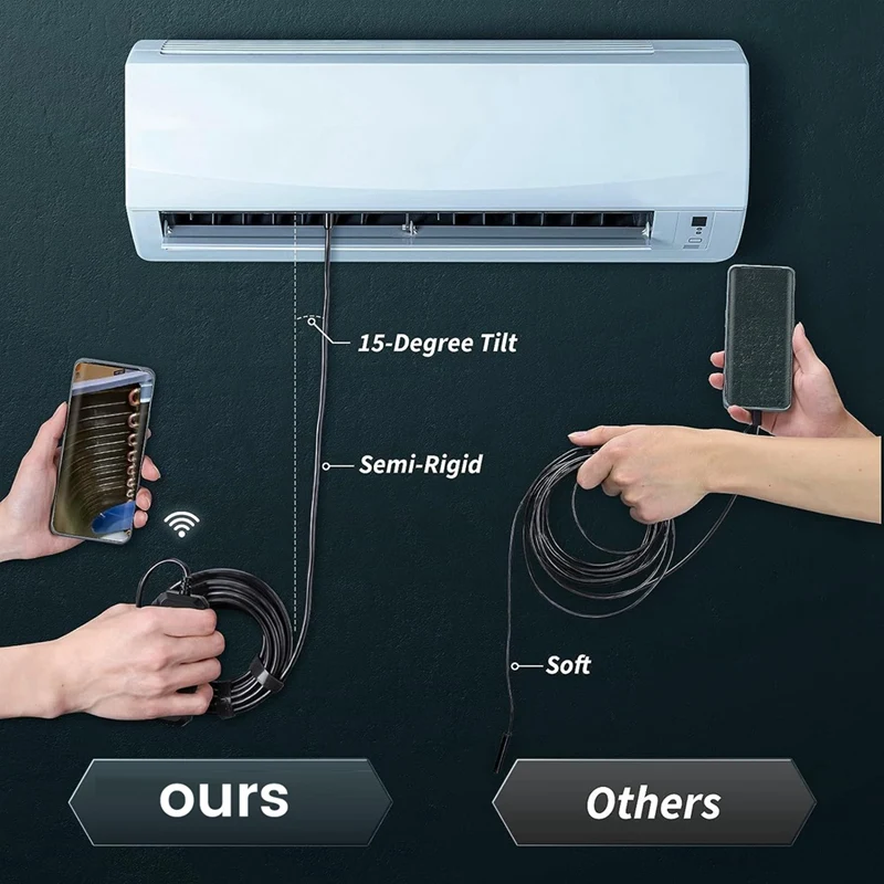 Industrie datenlogger, Endoskop kamera mit Licht, WLAN-Inspektions kamera 1280p HD-Endoskop-Schlangen kamera