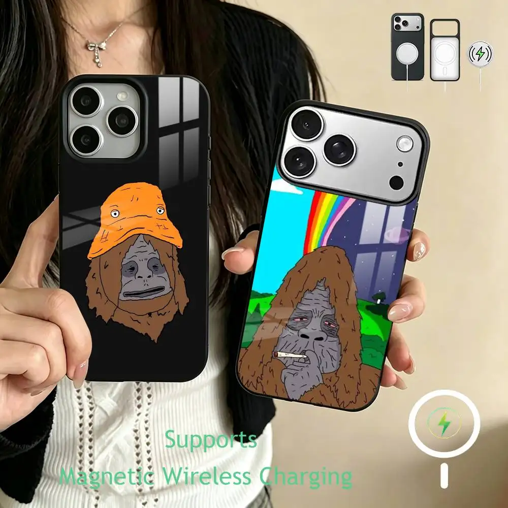 

Sassy The S-Sasquatch Phone Case For iPhone17,16,15,14,13,12,11 Plus,Pro Supports Magnetic Wireless Charging