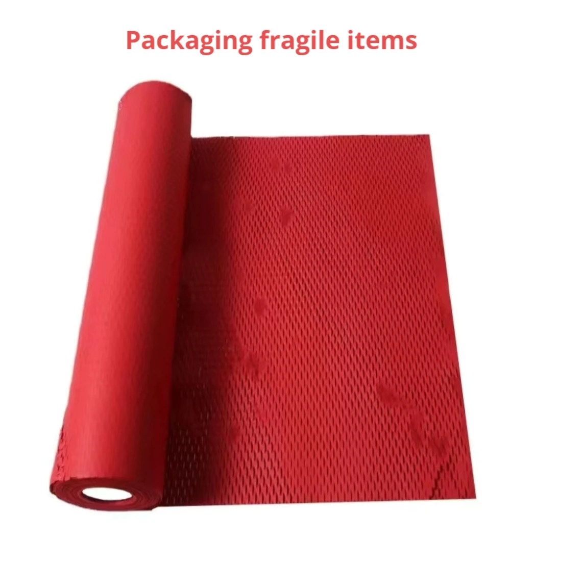 Red Environmental Protection Honeycomb Paper Roll , Flower Wrapping Paper, Arts And Crafts, Gift Wrapping Paper