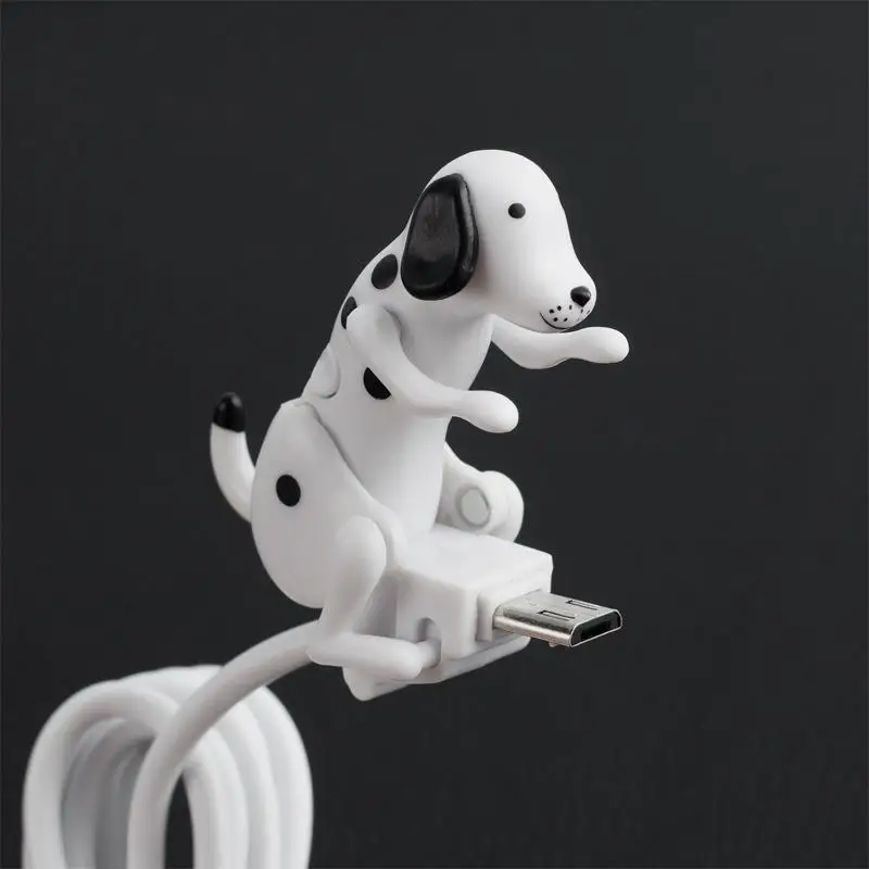 Cartoon Wiggling Dog USB Charger Cable Portable Type C Fast Charging Wire Funny Prank Decor Phone Cord for Apple Android Phone