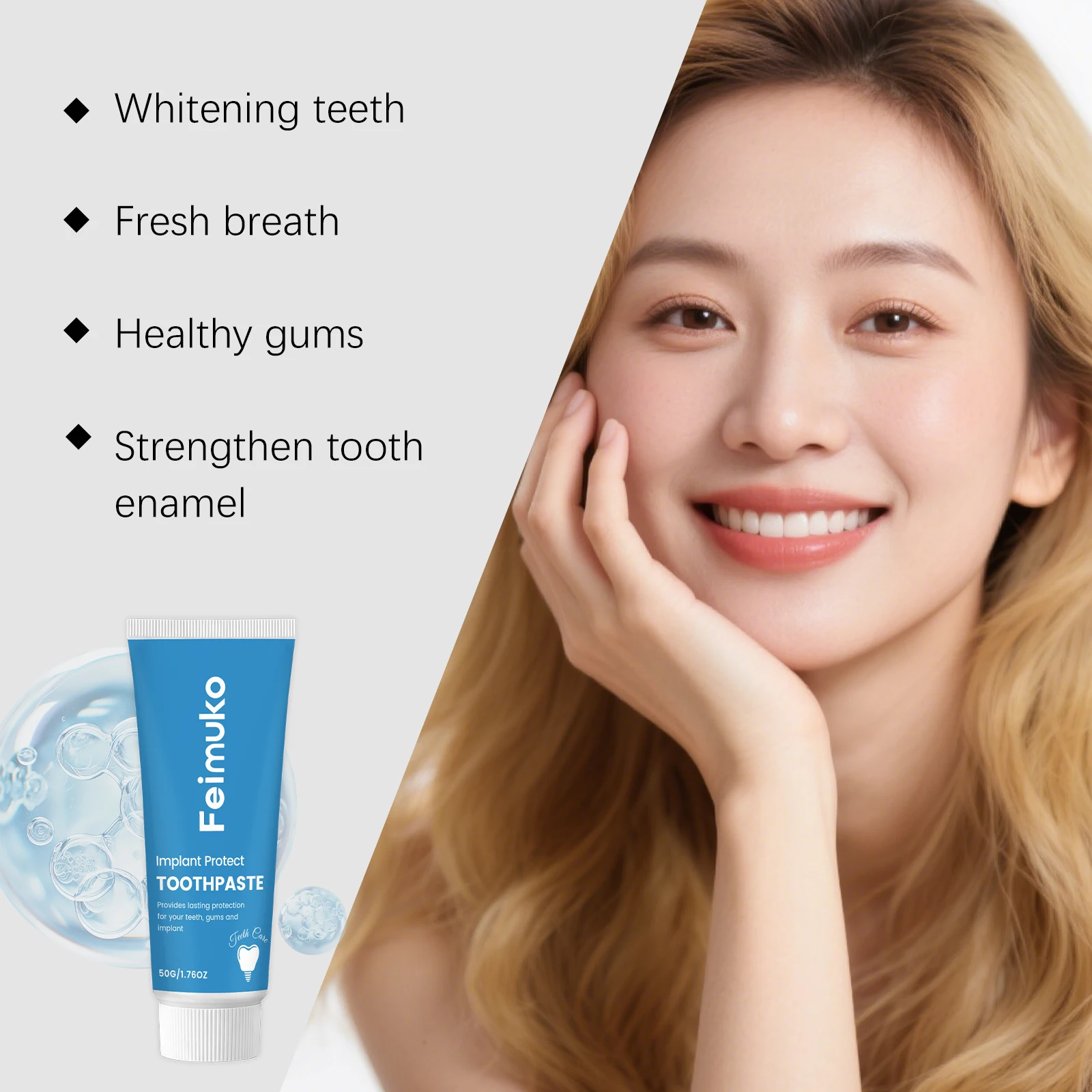 Whitening Hydroxyapatite Toothpaste Breath Freshing Strengthen Enamel Protection Remove Yellow Stains Mint Brighting Toothpastes