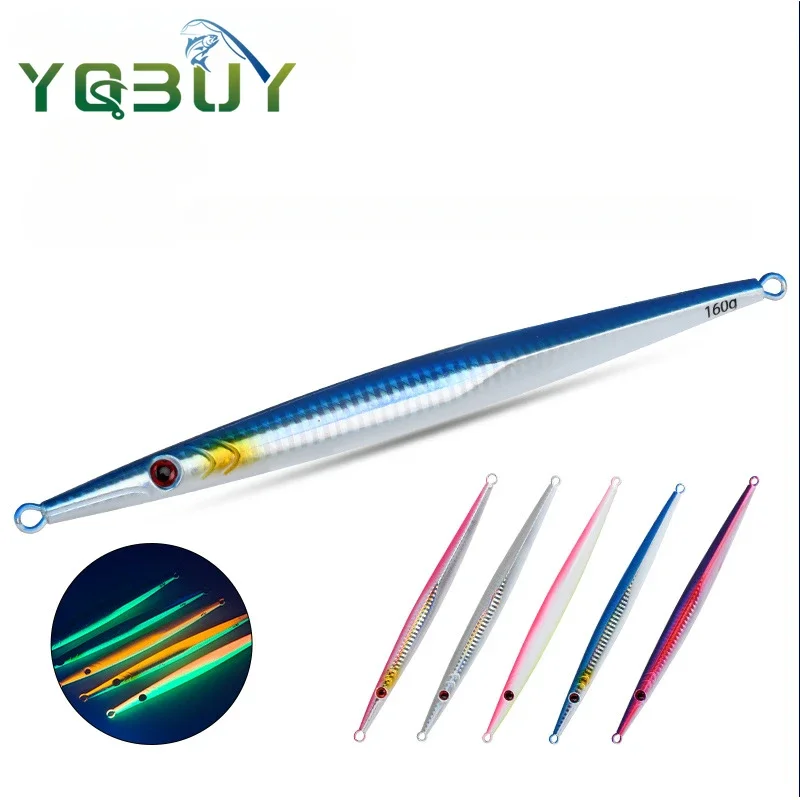 Przynęty wędkarskie Glow Lead Jigs 60g 80g 160g 200g 300g 400g Przynęty do połowów głębinowych/Slow Jigging Pitching Sztuczna przynęta