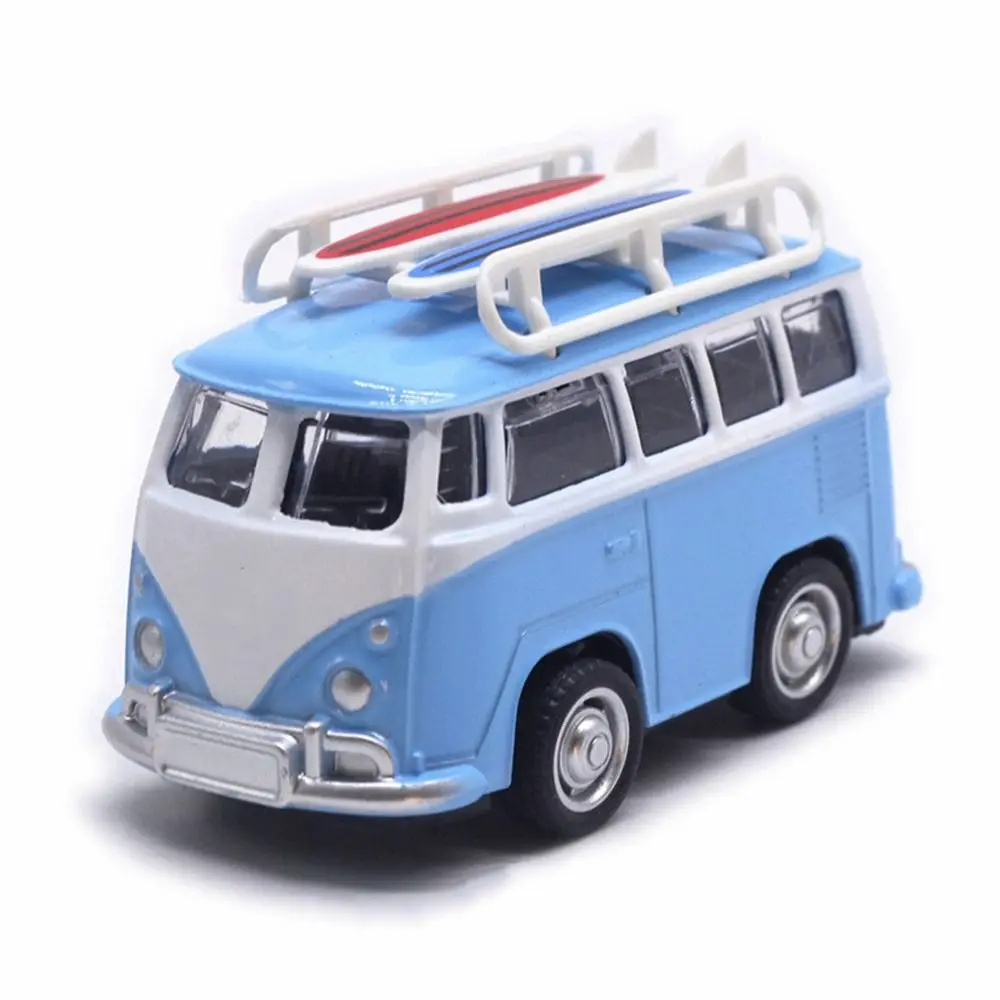 Kids Toy Diecasts Travel Bus Model Educational Miniatures Car Models Toy Classical Buses Metal Pull Back Car Collectable Toys