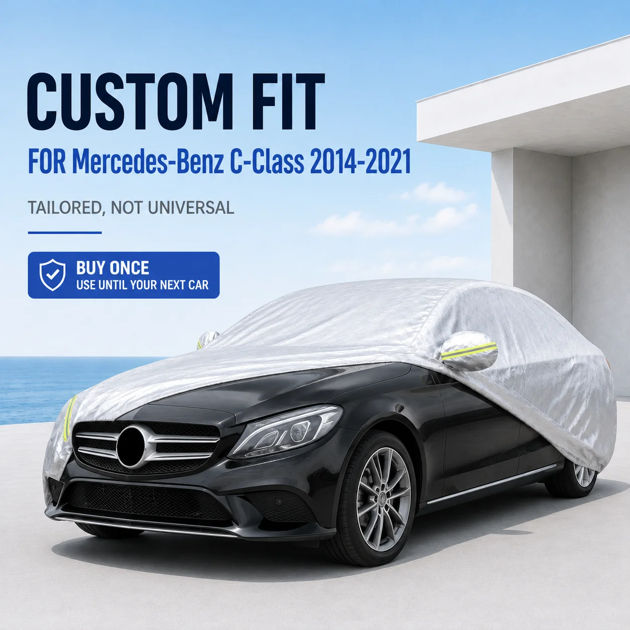 For Mercedes-Benz C-Class 2014-2021 Exterior Car Cover Custom Fit Car Sun Protector Waterproof Dustproof Car Outdoor Protection