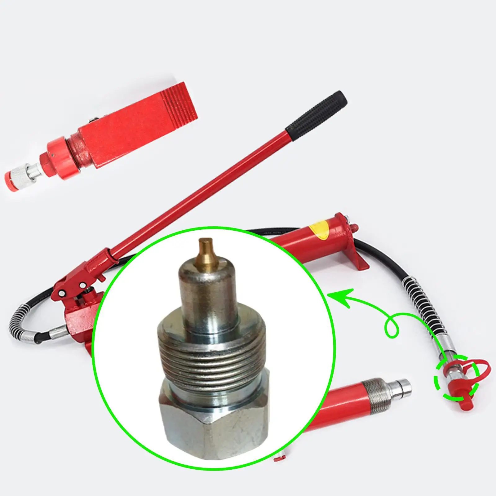 

Hydraulic Coupling Adapter Accessories Stable Performance Metal Replacement Connector for Flat Hydraulic Jack Parts
