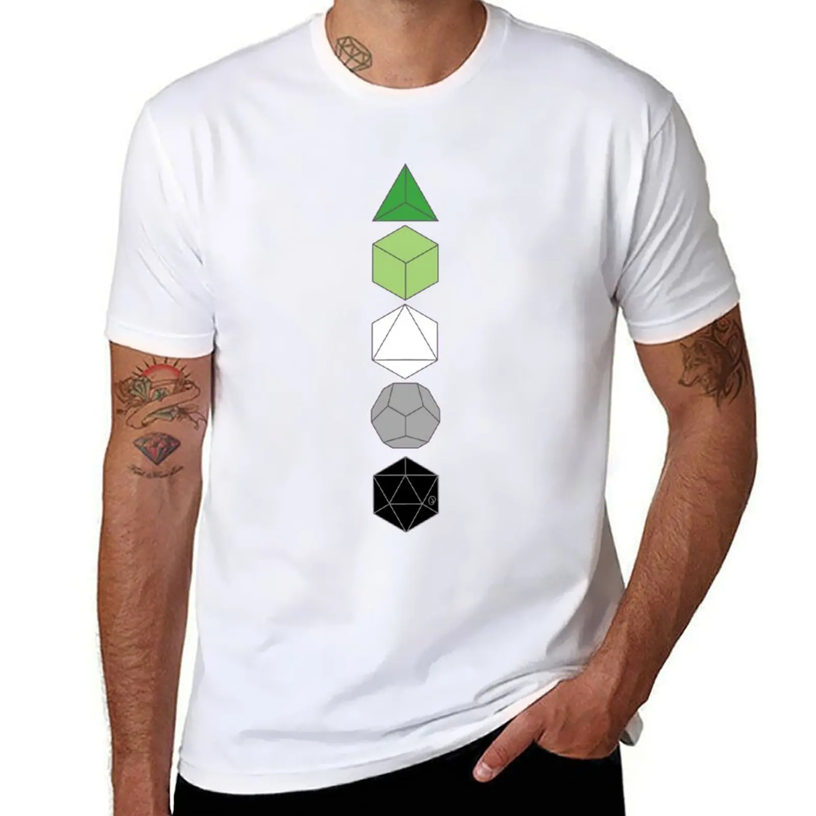 

Aromantic Platonic Solids (plain) T-Shirt man t shirts graphic man t shirt graphic man t shirt luxury T-shirt