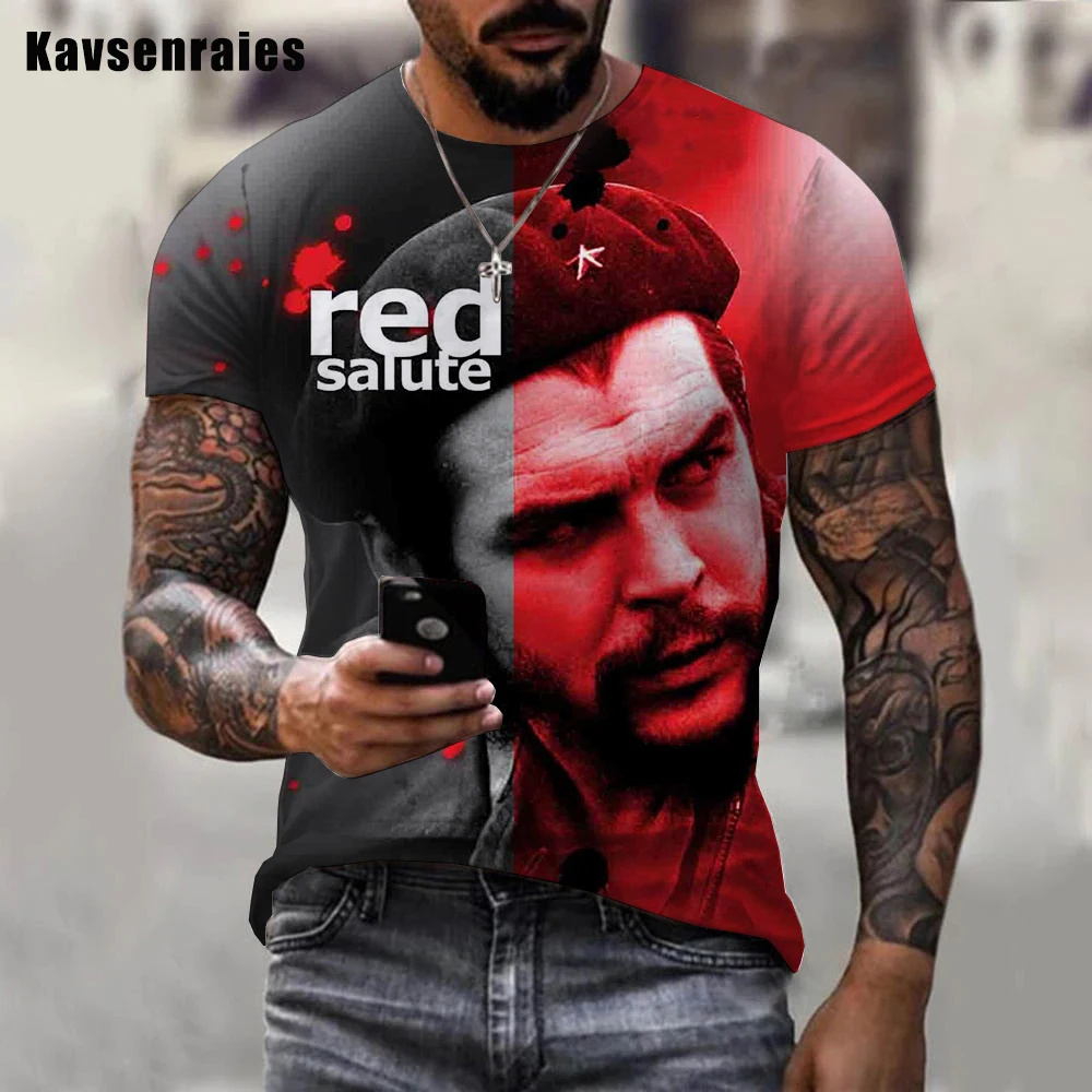 New High Quality Hero Che Guevara Printed 3D T-shirt Men Women Summer Fashion Casual T Shirts Harajuku Streetwear Oversized Tops