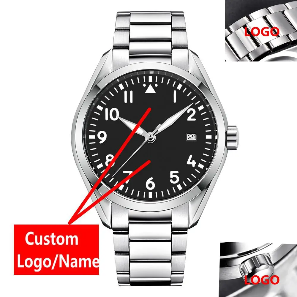 

Custom logo Corgeut 41mm Man Clock Luxury NH35 Automatic Relogio Masculino Mechanical Wristwatch Sapphire Steel Band Men's Watch