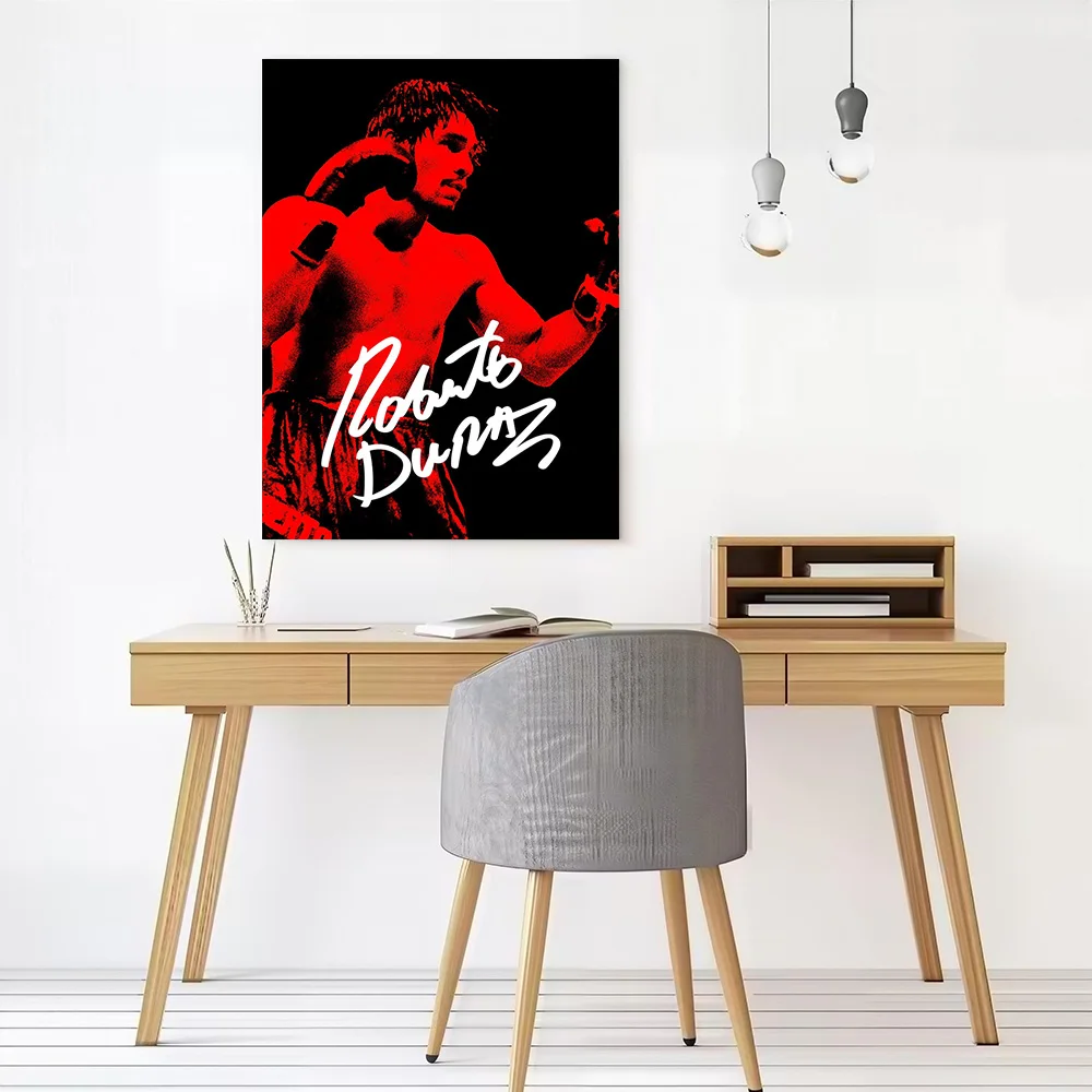 Boxing Boxer Roberto Duran Poster Canvas Wall Art Custom Photo Print Modern Painting for Fans Room Decorating Interior Bedroom