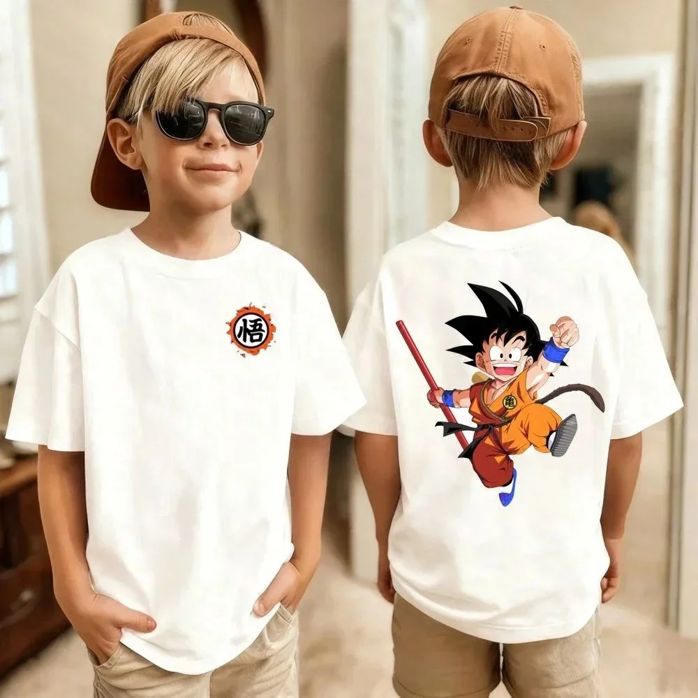Sommerliches Kinder-Baumwoll-T-Shirt – Dragon Ball Goku Anime-T-Shirt – Neuestes Modell, weiches und geschmeidiges, babyfreundliches Oberteil für Jungen oder Mädchen – Detail 5
