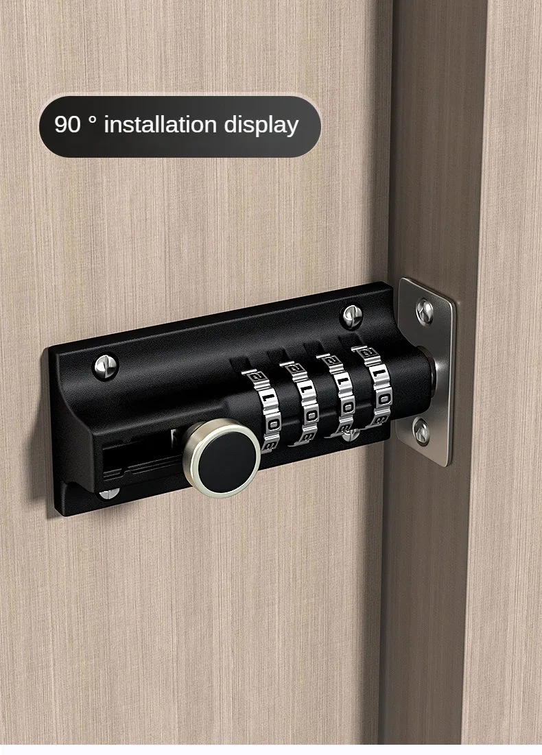 Imagem -03 - Zinc-alloy Digital Door Code Lock Combinação Segura Trava Parafuso Hardware