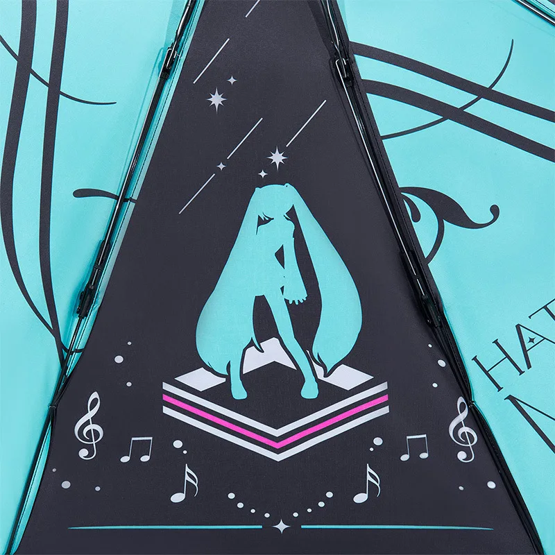 Chaud Hatsune Miku dessin animé Kagamine Len authentique périphérique automatique pliant parapluie Miku Portable pluie parasol cadeau