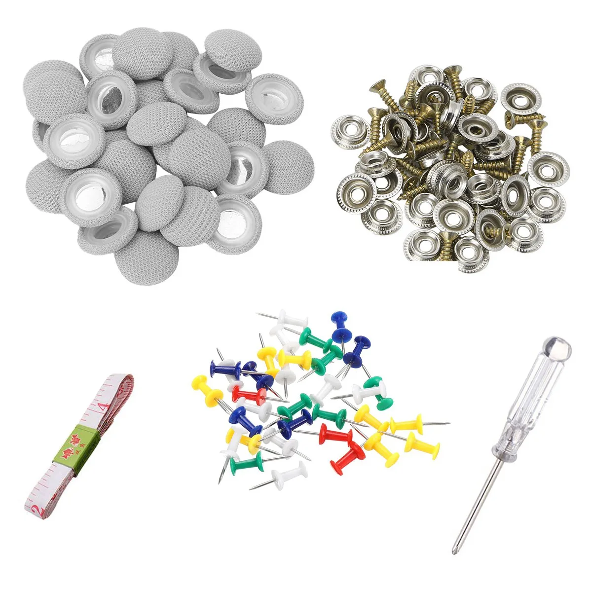 

60Pcs Diy Roof Lining Repair Kit Fix Sagging Headliner Pin Buckle Screw No Glue for Truck/Car Screw Ceiling Repair Gray