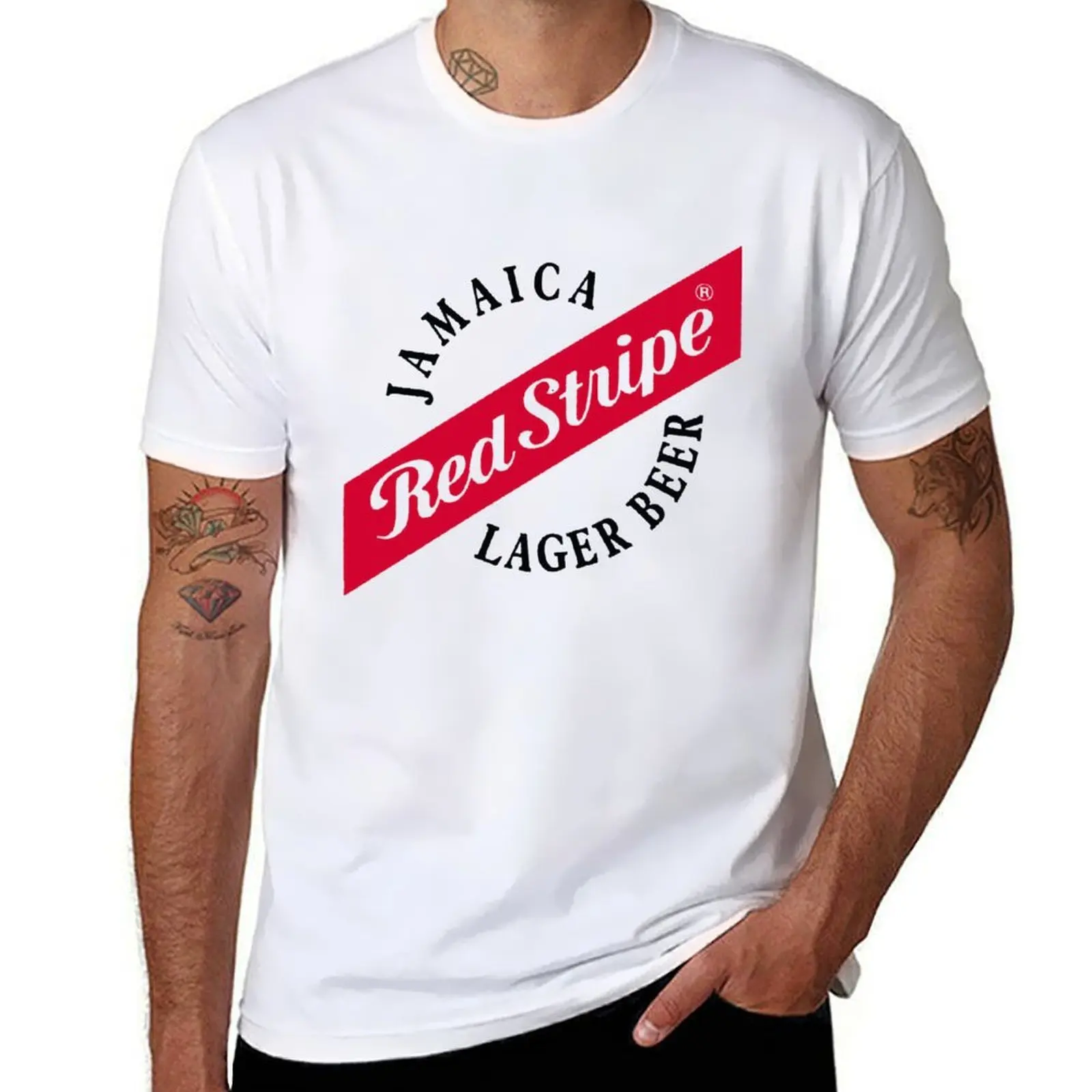 

Red Stripe T-Shirt essential t shirt man t shirt graphic T-Shirt