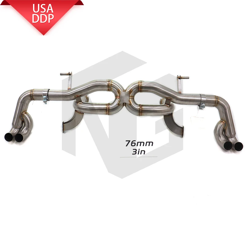 

ING SS304 Valveless Catback for Audi R8 V10 5.2L Senser Race Auto no Muffler Pipe Exhaust New Style System