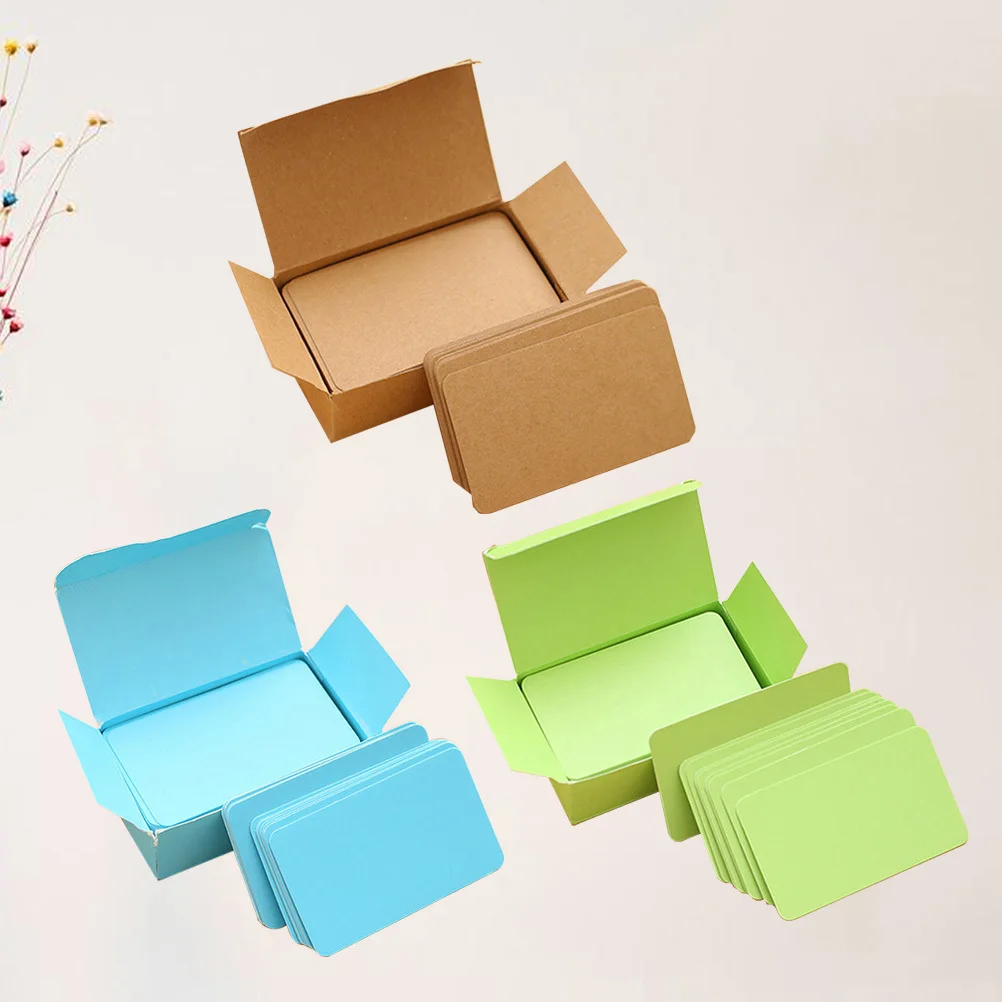 

3Pcs DIY Assorted Colors Rounded Corners Paper Cards for Study Notes Memo Gift Place Messages Bookmarks