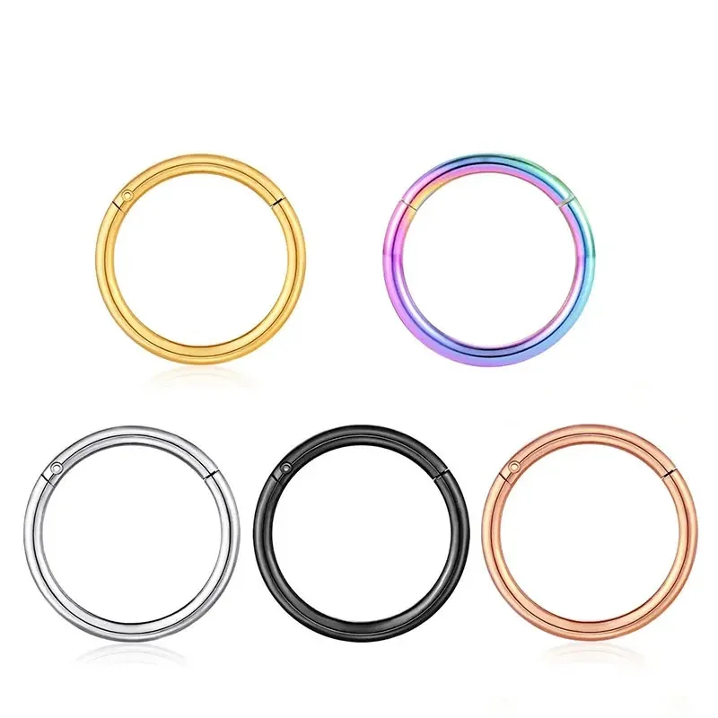 Surgical Steel Nose Rings Hinged Segment