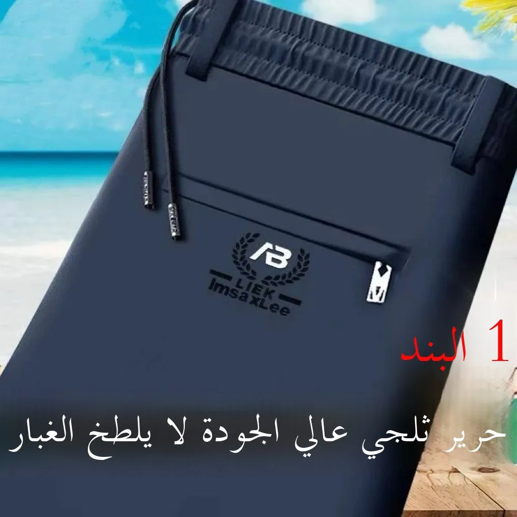 

New Men's Elastic Ice Silk Loose Straight Leg Thin Casual Pants Summer Comfortable Breathable Busin Casual Long Trousers