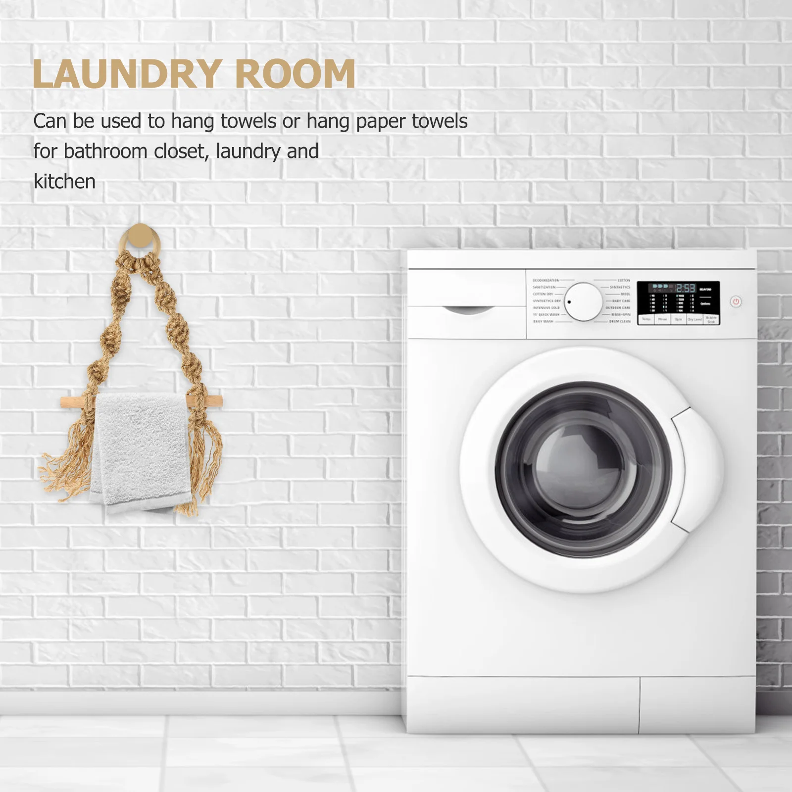 

Rattan Wood Toilet Roll Holder Stand Bohemian Home Bathroom Accessory Easy Install Replace Tissue Hanging Toilet Paper Holder