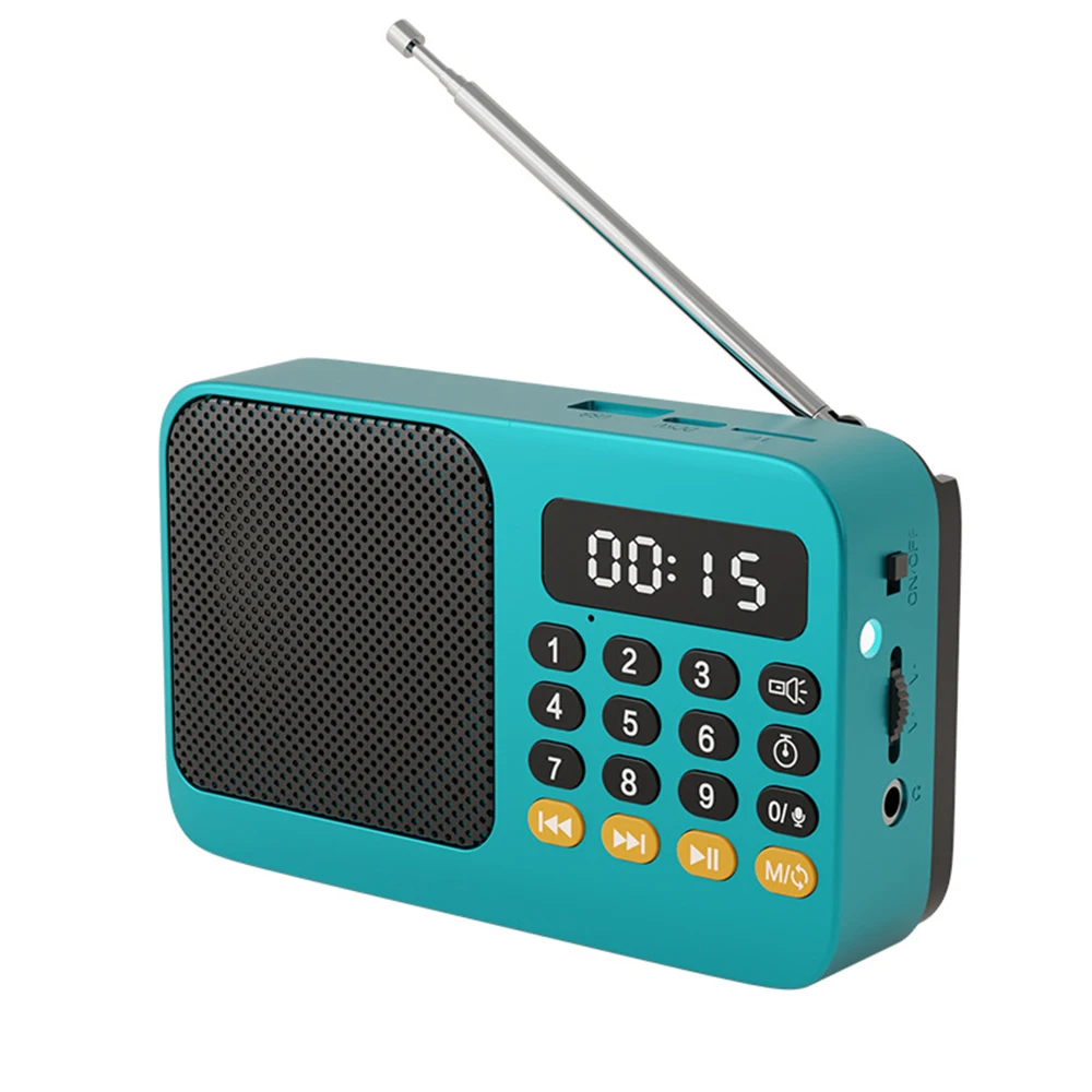 Bluetooth 5.0 Draagbare FM-radio Kleine noodoplaadbare klankkast Mini Vintage luidspreker Mp3-speler Ondersteuning TF-kaart USB-drive