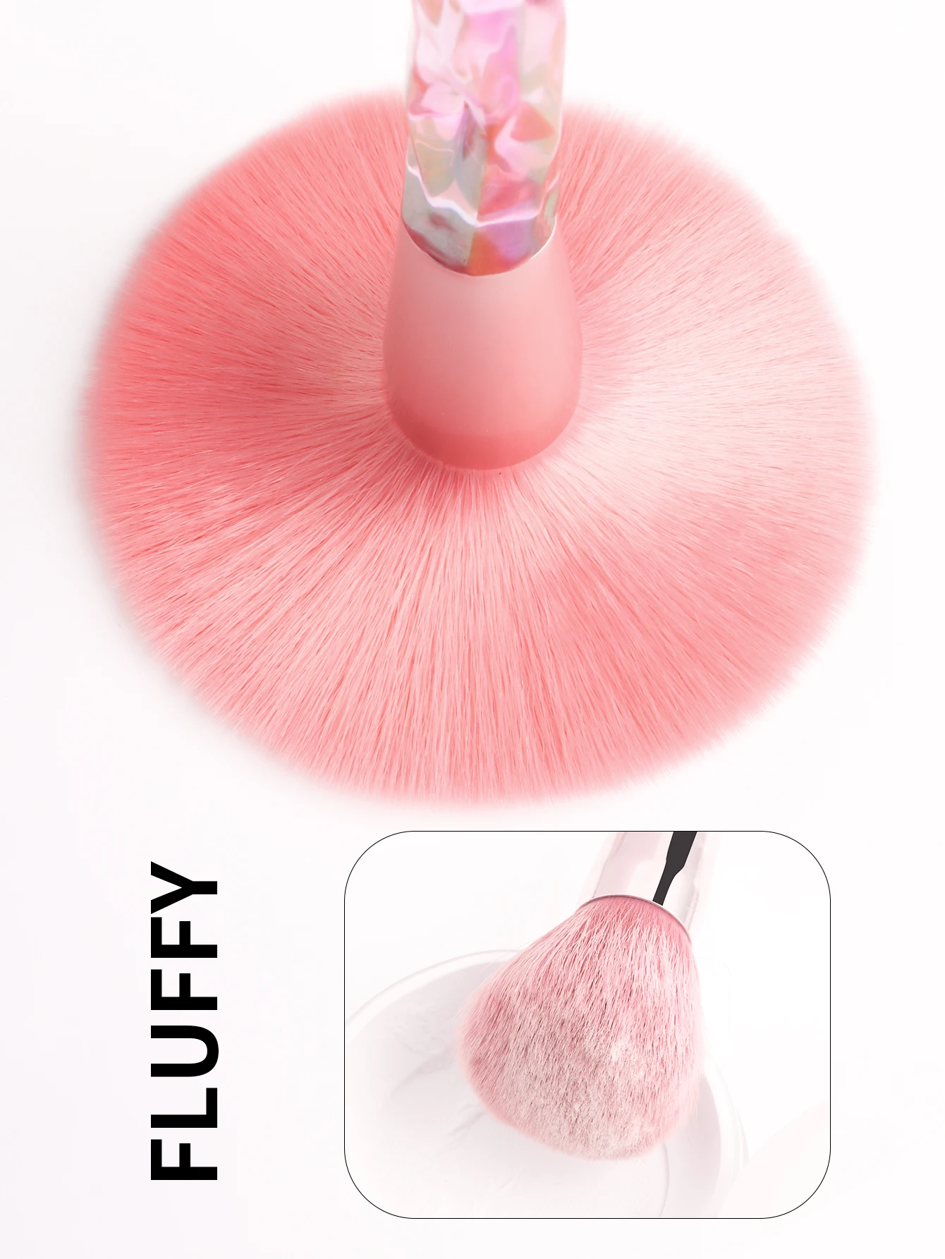 10PCS crystal candy color Multi Foundation specialty Makeup Brushes Set Eye Shadow Women Cosmetic loose Powder Blush Blending Be