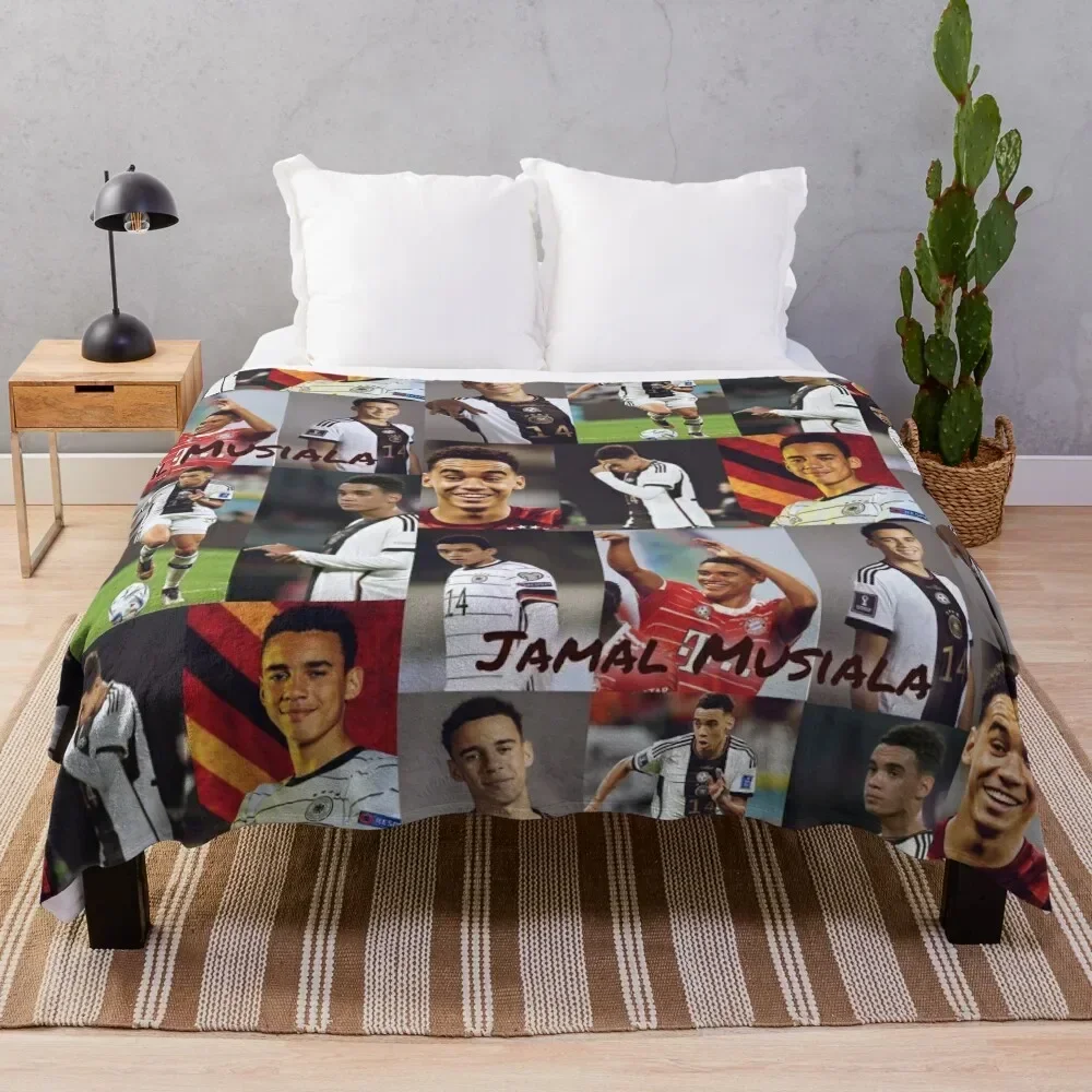 

Jamal Musiala Throw Blanket Decorative Sofas Retros Flannel Soft Beds Blankets