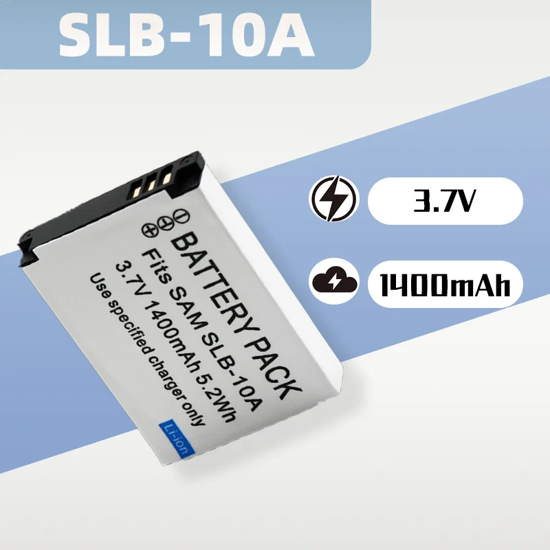 

3.7V 1350mAh Li-ion Battery for Samsung SLB-10A & JVC BN-VH105, Fit Samsung L100/L110/L200/L210/L310W Cameras