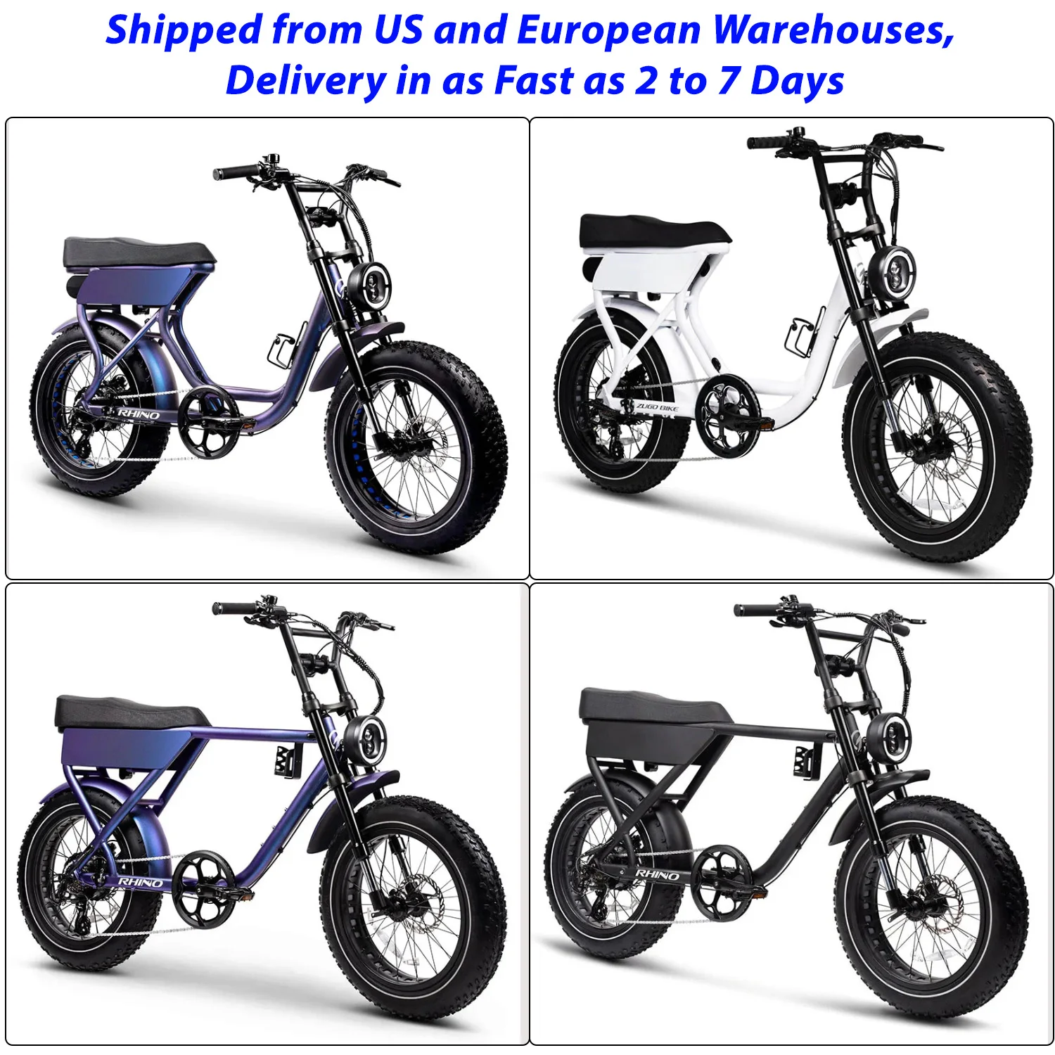 Hot Selling New Design Eu Us Warehouse Electric Bike 1000W 20 Inch Electric Fat Tire Bike Perfect For Urban And Off Road Use
