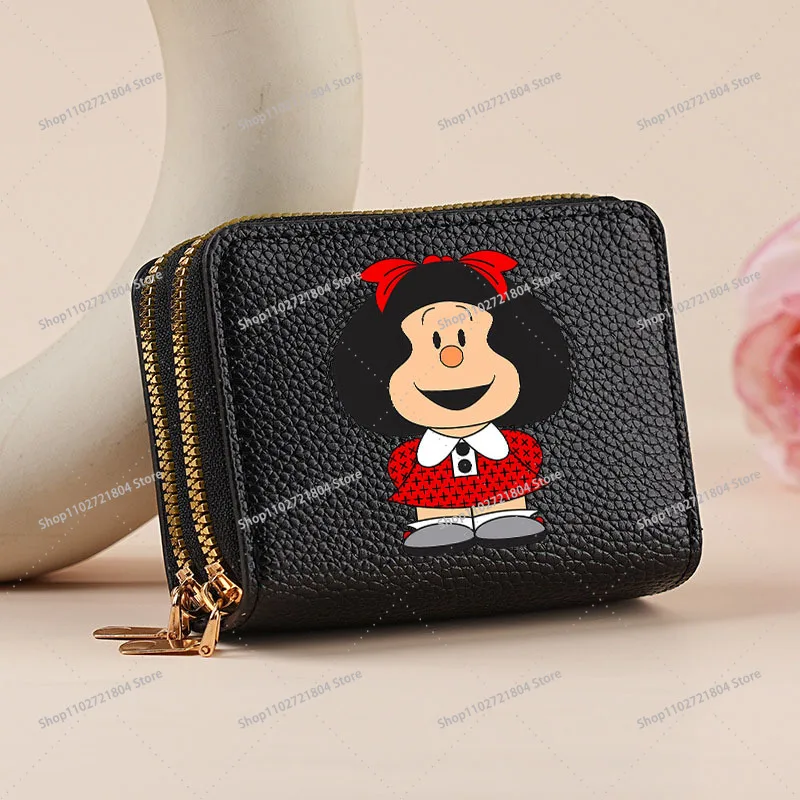 Mafalda Good-looking Sparkling Wallets for Women Anime Large Capacity Money Bag Female Portable Fashion Credit Card Holder Gifts image 4
