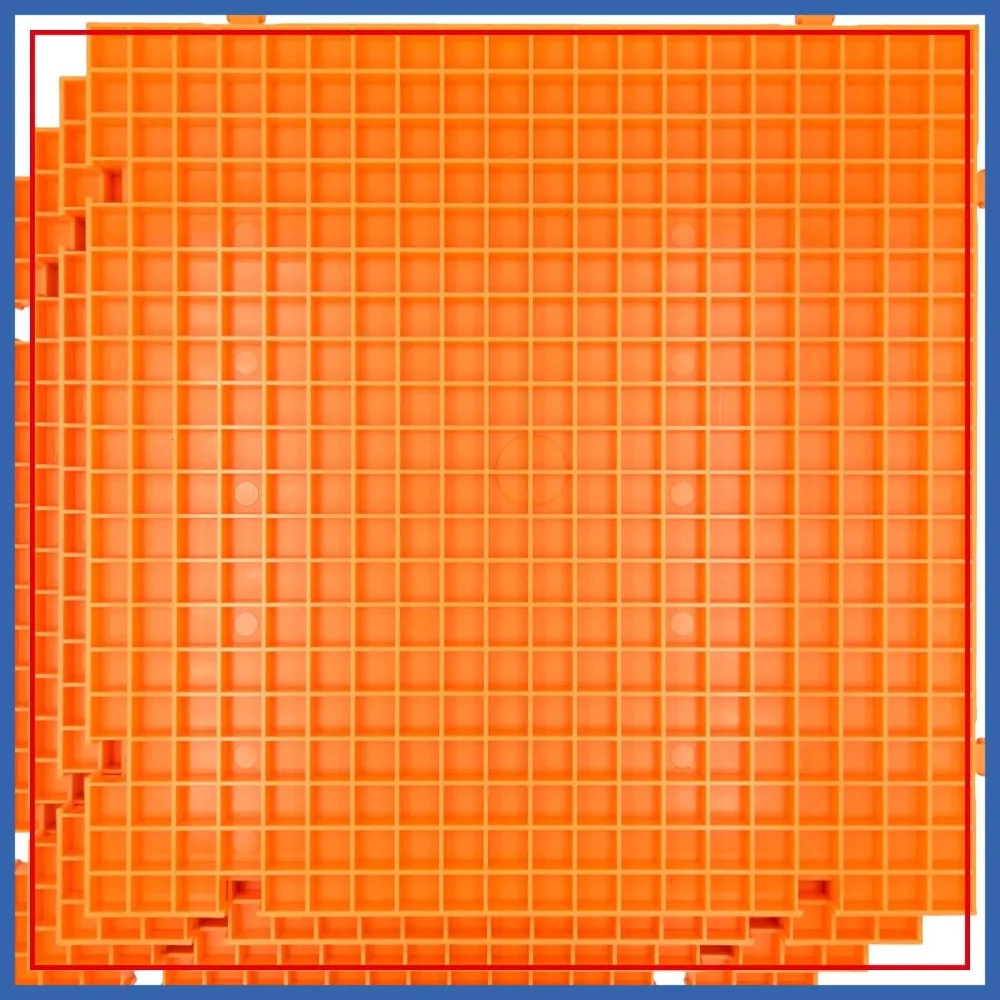 

Stained Glass Cutting Mat, Solid Bottom Plastic Grid, Stained Glass Tools and Supplies, Orange, 4 Pack