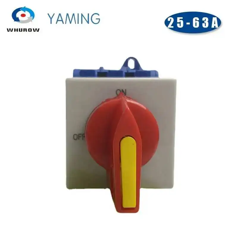 Padlock Handle Isolator Switch YMD11 C Type OFF-ON DIN Rail Mounted 3/4P 690V 25/32/40/63A Disconnect LW30