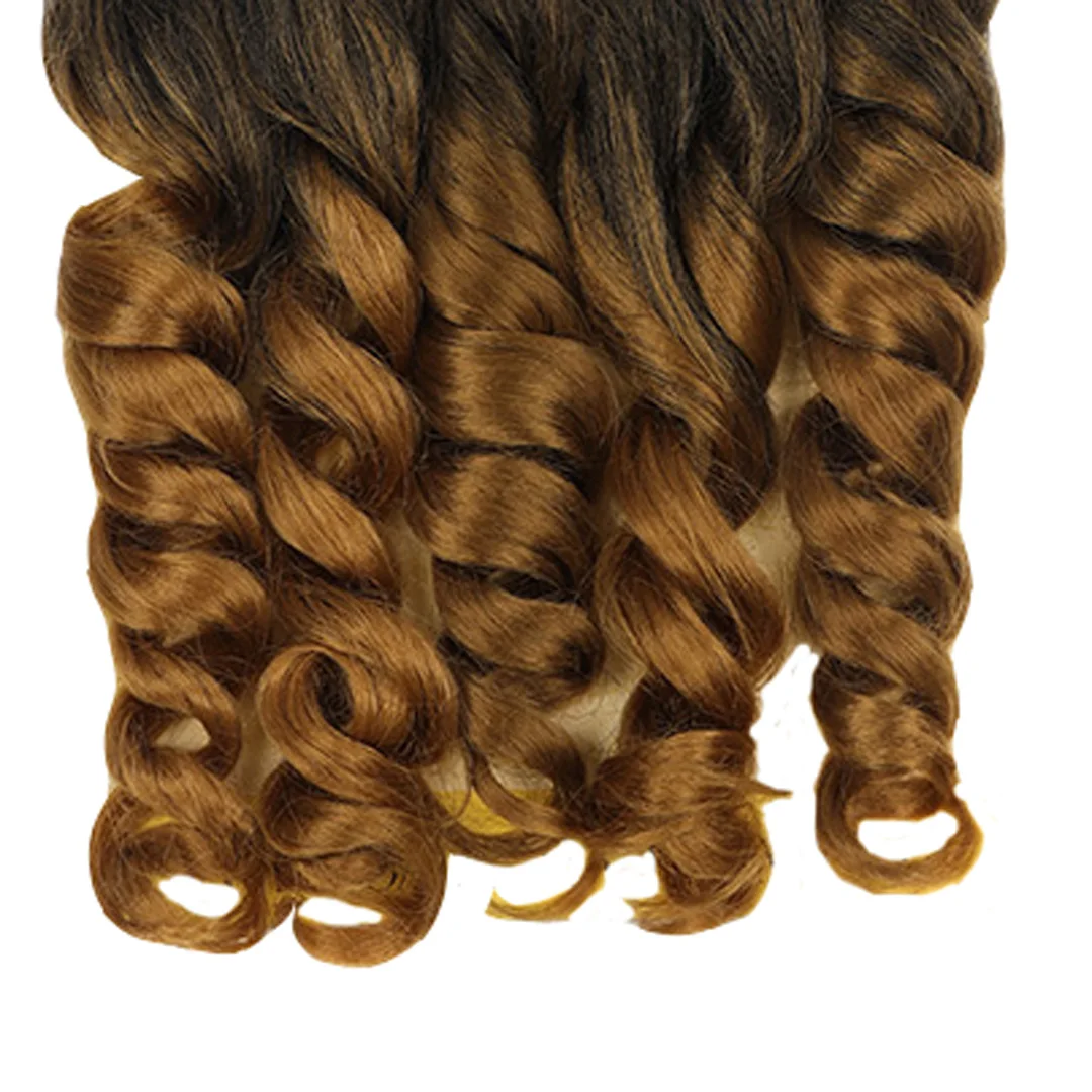 تجعيد الشعر الفرنسي الكروشيه تجديل الشعر الاصطناعية 30 بوصة موجة فضفاضة دوامة الضفيرة الضفائر ارتفاع درجة الحرارة أومبير قبل امتدت الشعر