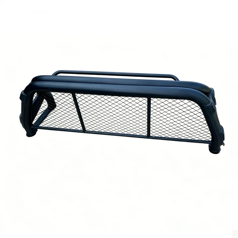 Premium Heavy‑Duty Stainless Steel Sport Anti Roll Bar With Protective Mesh, Universal 4x4 Pickup Truck Clip‑on Rack Exterior Ac