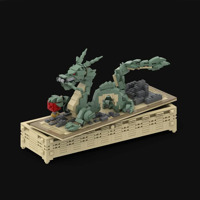 1329pcs Moc Oriental Dragon Statue Compatible 21042 Statue of Liberty Building Blocks Creative Assembly Bricks Toys Kids Gifts