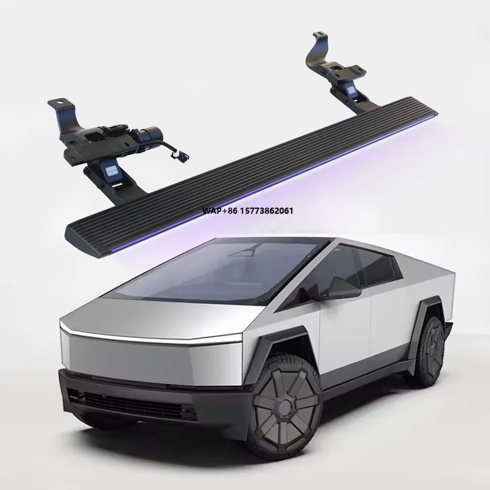 

Side Step Stair LED Running Board Foot Step Nerf Bars Electrical Power Side Steps With Single Color LED StripCybertruck