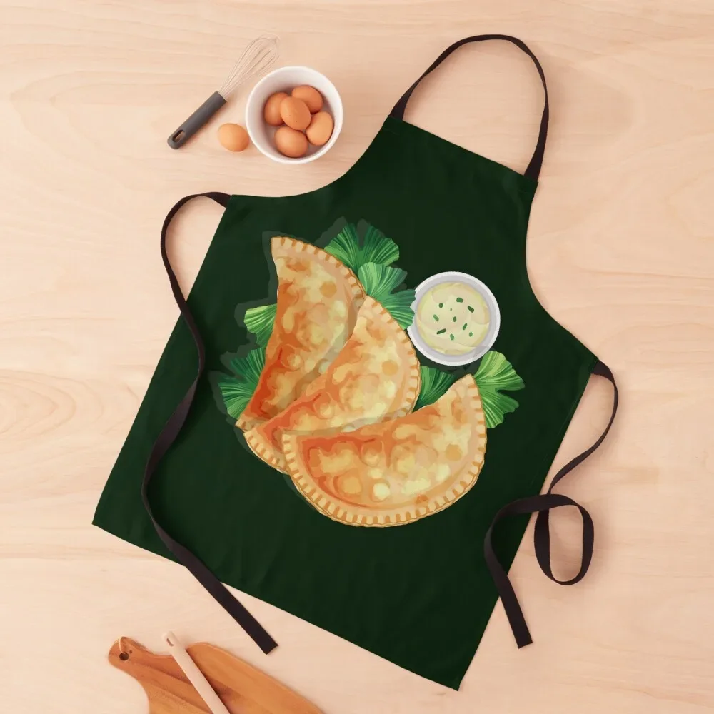 Empanada with Dipping Sauce Apron Kitchen Man Children'S Kitchen Items For Home Kitchen accessories Apron