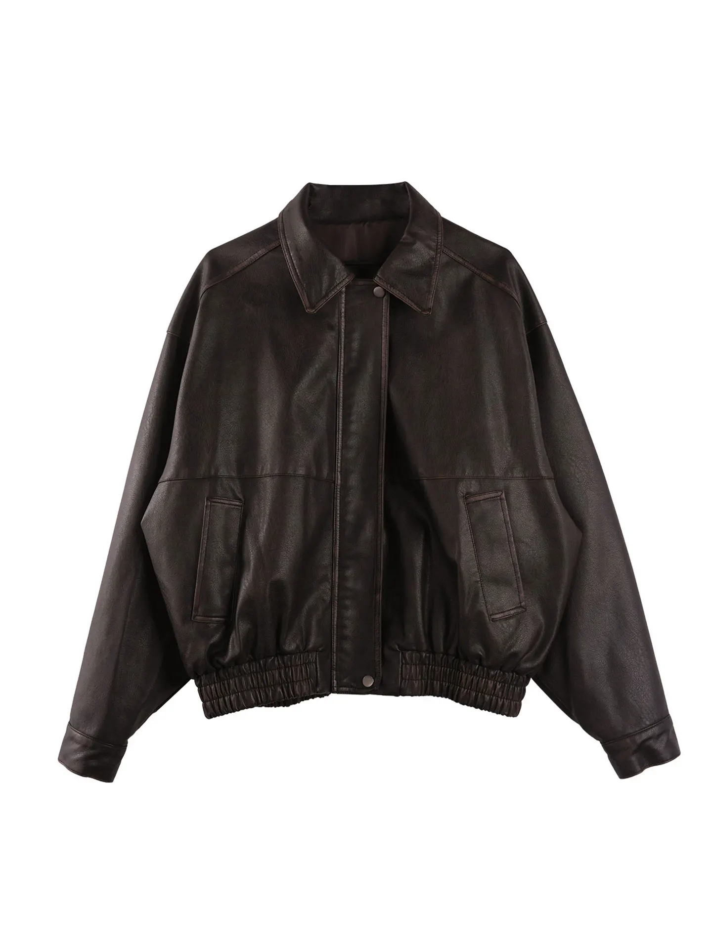 Retro Amerikanische Distressed-Optik PU-Lederjacke Umweltfreundliche Outdoor-Bekleidung für Jugendliche