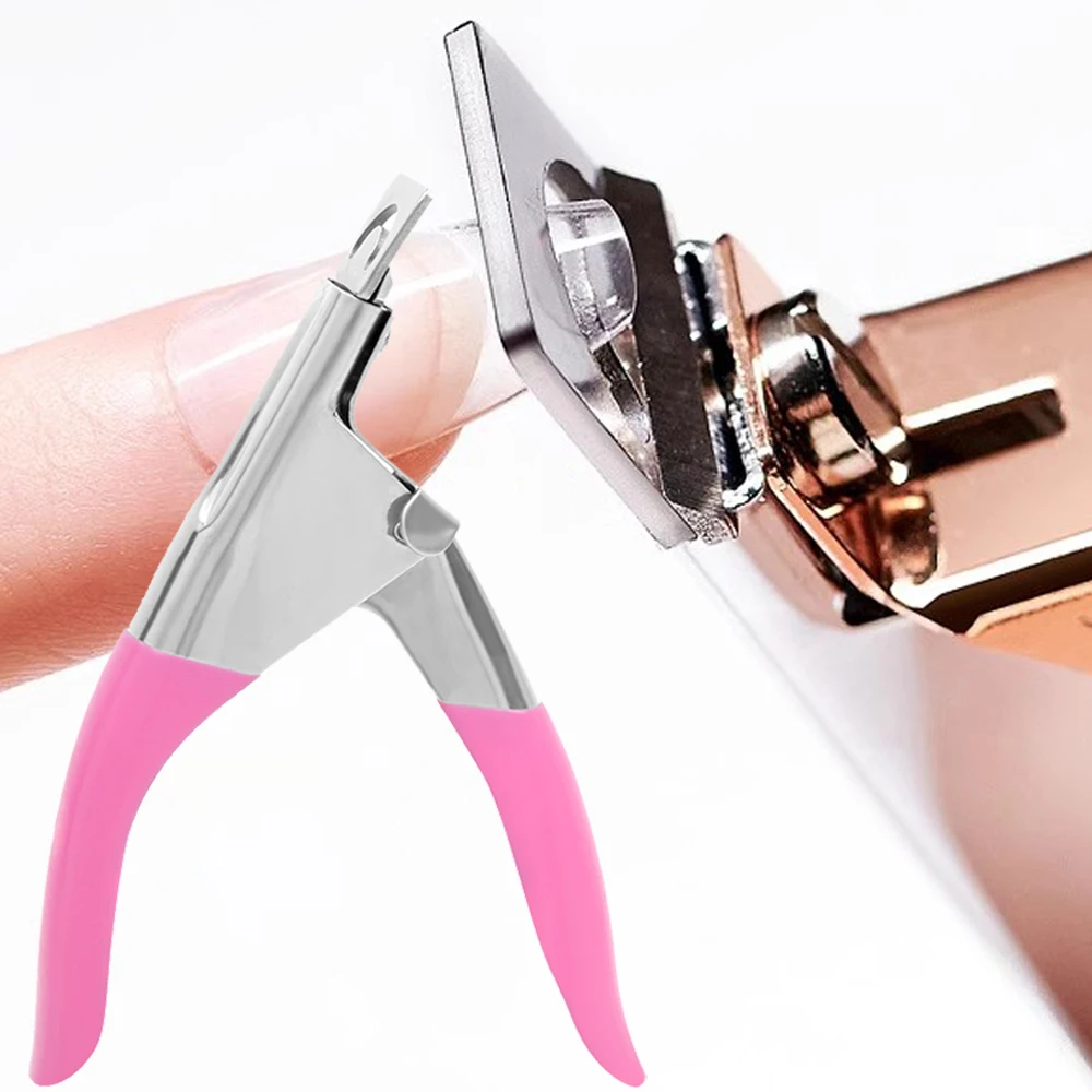 Fake Nail Cutter Type U Word False Tips Professional Nail Clippers Straight Edge Cutters Manicure Pliers Guillotine Nail Capsule