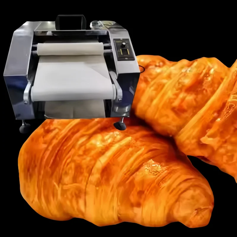 آلة تشكيل الرغيف الفرنسي الأوتوماتيكية ذات نوعية جيدة معدات المخابز خط إنتاج صنع الرغيف الفرنسي الكرواسون