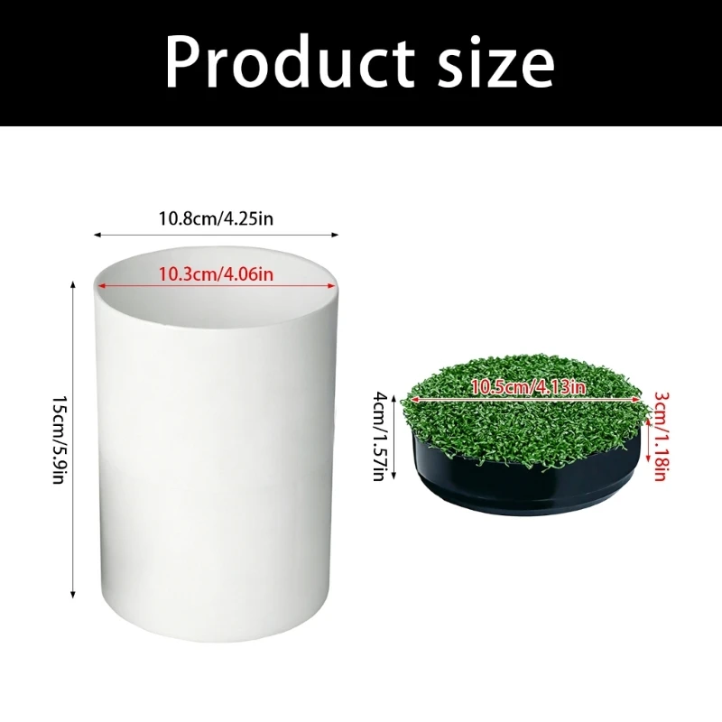 Portable Golf Holes Insert With Standard Size Plastic Cup Quick Setups Golf Trainings Aid For Backyard Putting Green 4XBB