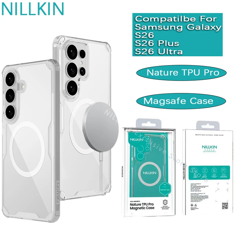 

Nillkin For Samsung Galaxy S26 Ultra S26 Plus Nature TPU Pro Magnetic Transparent protective airbag phone case protective cover
